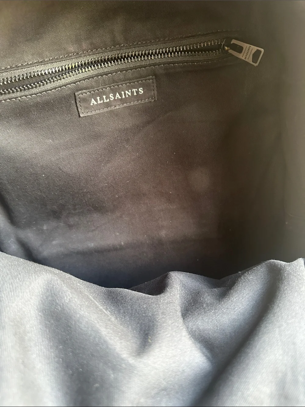 All Saints Black Nylon Backpack with fanny bag attached 2 in 1 pack